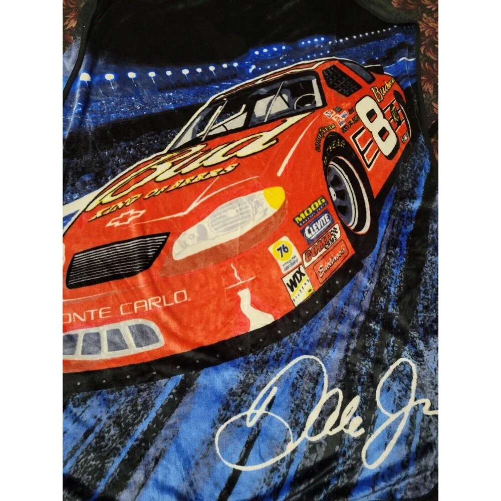 Dale Earnhardt Jr‎ NASCAR Blanket #8 Heavy Fleece Bierderlack Style Large Throw